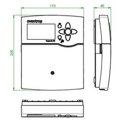 Oventrop Heizkreisregler Regtronic RHC, mit Außenfühler und weiteren Fühlern, Wandmon... OVENTROP-1152085 4026755556803 (Abb. 1)