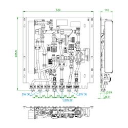 Oventrop Regudis W-HTF Wohnungsstation gemischter Heizkreis 15 l/min, Wärmetauscher K... OVENTROP-1341141 4026755383188 (Abb. 1)