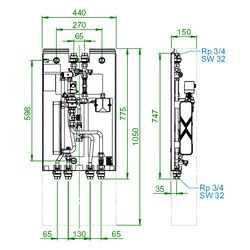 Oventrop Regudis W-HTE GT Wohnungsstation, Wärmeübertrager Sealix, 18l/min, 1344251... OVENTROP-1344251 4026755495096 (Abb. 1)