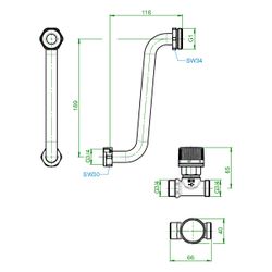 Oventrop Rücklauftemperaturbegrenzerset Regudis W-HTE GT, Einstellbereich 35-60 Grad ... OVENTROP-1344750 4026755496666 (Abb. 1)
