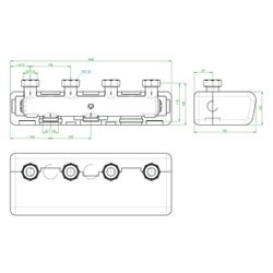 Oventrop Verteilerbalken Regumat DN 25 für 2 Heizkreise, PN 4, mit Wärmedämmung, Grau... OVENTROP-1351570 4026755497991 (Abb. 1)