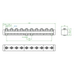 Oventrop Verteilerbalken für Reguma DN 25 für 5 Heizkreise, Stahl, 1351585... OVENTROP-1351585 4026755280784 (Abb. 1)