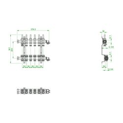 Oventrop Edelstahl-Verteiler 1" (2016) Multidis SF für 6 Kreise, 0-5 l, min.... OVENTROP-1405356 4026755437690 (Abb. 1)