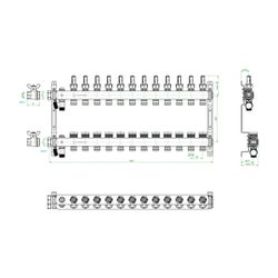 Oventrop Edelstahlverteiler Multidis SF, 12 Heizkreise, 0-5l/min, rostfreier Stahl, 1... OVENTROP-1405962 4026755459029 (Abb. 1)