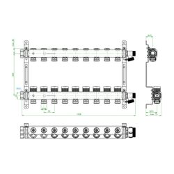 Oventrop Edelstahl-Verteiler 9 Kreise mit integr. Reguliereinsatz... OVENTROP-1406559 4026755450385 (Abb. 1)