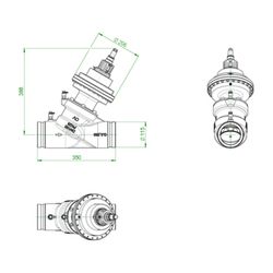 Oventrop Cocon QGC Regulierventil DN 100 PN25 Rollnut, 55-220, 2 GPM... OVENTROP-1676353 4026755449679 (Abb. 1)