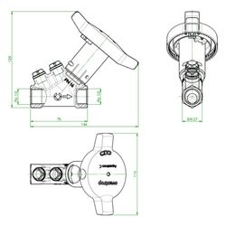 Oventrop Statisches Zirkulationsventil Aquastrom C, DN 15, Rp 1/2, PN 16, ohne Wärmed... OVENTROP-4204152 4026755501483 (Abb. 1)