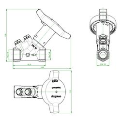 Oventrop Statisches Zirkulationsventil Aquastrom C, DN 20, Rp 3/4", PN 16, ohne Wärme... OVENTROP-4204154 4026755501490 (Abb. 1)
