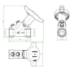 Oventrop Statisches Zirkulationsventil Aquastrom C, DN 25, Rp 1", PN 16, ohne Wärmedä... OVENTROP-4204156 4026755501506 (Abb. 1)