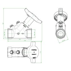 Oventrop Statisches Zirkulationsventil Aquastrom C, DN 32, Rp 1 1/4", PN 16, ohne Wär... OVENTROP-4204158 4026755501513 (Abb. 1)