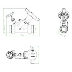 Oventrop Statisches Zirkulationsventil Aquastrom C, DN 32, G 1 1/2", PN 16, ohne Wärm... OVENTROP-4204210 4026755501551 (Abb. 1)