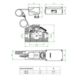 Oventrop Elektronisches Zirkulationsventil Aquastrom TD, DN 15, G 3/4", mit FM-CW K F... OVENTROP-4205104 4026755495614 (Abb. 1)
