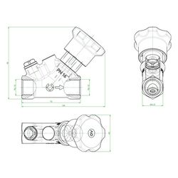 Oventrop Thermisches Kaltwasser-Zirkulationsventil Aquastrom K, DN 15, Rp 1/2", 6-18 ... OVENTROP-4207904 4026755495683 (Abb. 1)