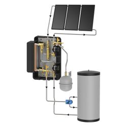PAW Solar-Trennsystem Solex Midi DN20, DN20, inkl. Regelung Delta Sol BX Plus... PAW-60954WUS02  (Abb. 1)