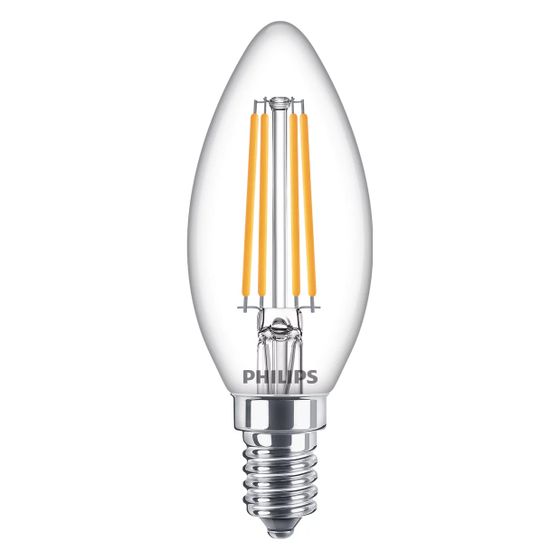 Philips LED-Kerze CorePro B35, 6,5W 806lm 2700K E14, Glas, Weiß