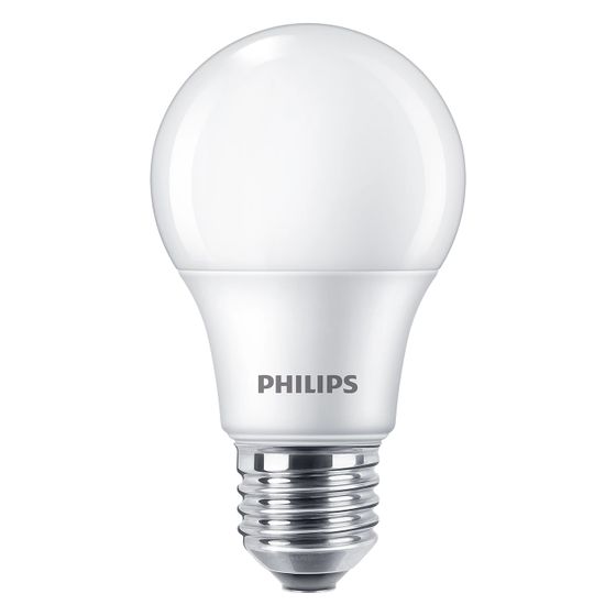 Philips LED-Lampe CorePro LEDbulb A60, 4,9W 470lm 4000K E27, Kunststoff, Weiß