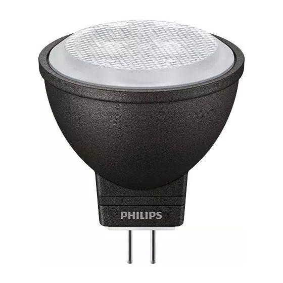 Philips LED-Reflektorlampe MASTER LEDspotLV MR11, 3,5W 200lm 2700K GU4, Schwarz, 35990100
