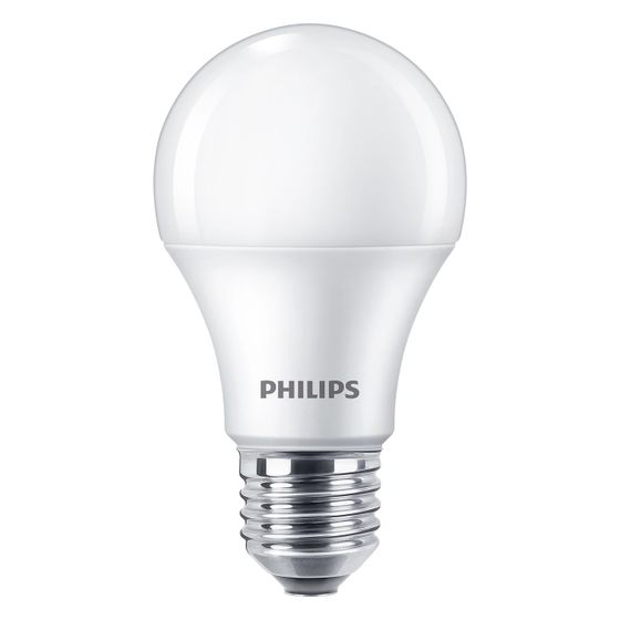 Philips LED-Lampe CorePro LEDbulb A60 E27, 10W 1.055lm 4000K, Kunststoff, Weiß