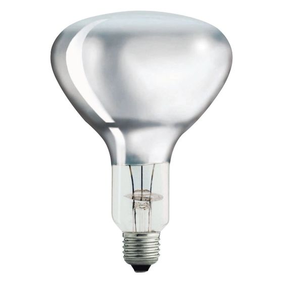 Philips Infrarot-Reflektorlampe BR125, 250W, E27, 230-250V, 173x125mm, Hartglas, Klar