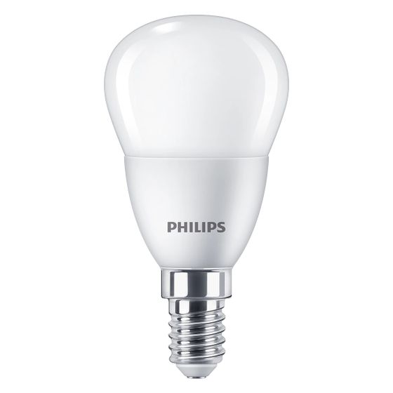 Philips LED-Lampe CorePro P45 E14 2,8W, 250lm 2700K, Kunststoff, Weiß