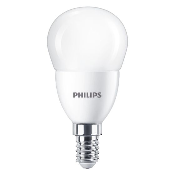 Philips LED-Lampe CorePro P48, 7W 806lm 2700K E14, Kunststoff, Weiß