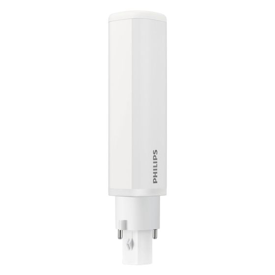 Philips LED-Kompaktleuchtstofflampe CorePro PLC G24d-2, 6,9W 700lm 3000K, Kunststoff, Weiß