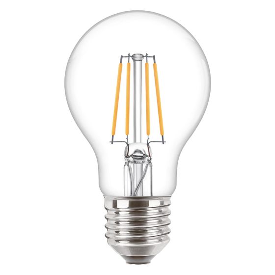 Philips LED-Lampe CorePro A60 E27, 4,3W 470lm, 2700K, Glas, Weiß
