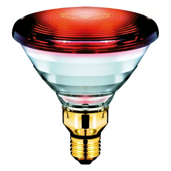 Philips Infrarotlampe PAR38, 150W, 230V, E27, Hartglas, Rot