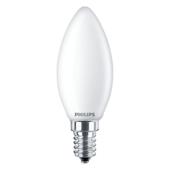 Philips LED-Kerzenlampe CorePro B35, 2,2 W 250 lm 2700 K E14, Glas, Mattiert, Weiß