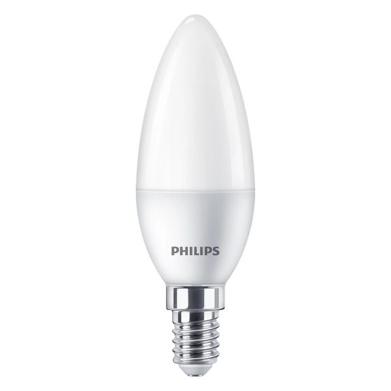 Philips LED-Kerzenlampe CorePro B35, 5W, E14, 2700 K, 470 lm, Kunststoff, Weiß, 31250000