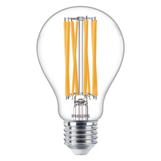 Philips LED-Lampe CorePro A67, 17W 2452lm 2700K E27, Glas, Weiß
