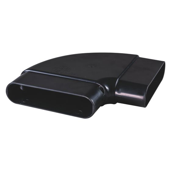 Pluggit Bogen seitlich 90 Grad, 225x158x55mm, ABS, Schwarz, BS090-200