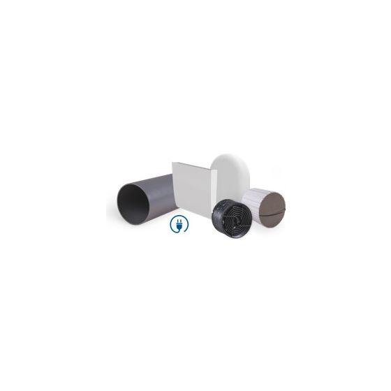 Pluggit Wohnraumlüftungsgerät iconVent 165 Basis Komplettset, 14-42m3/h, 160mm, Weiß, ICV165K