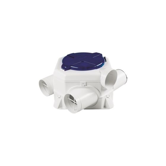 Pluggit Zentrale Abluftbox PluggExVent DHU, DN 125, 300m3/h, 399x399x271mm, PEV-DHU
