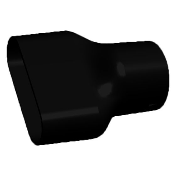 Pluggit Kanalanschluss, PK150 auf PKR75, ABS, Schwarz, KA75-150