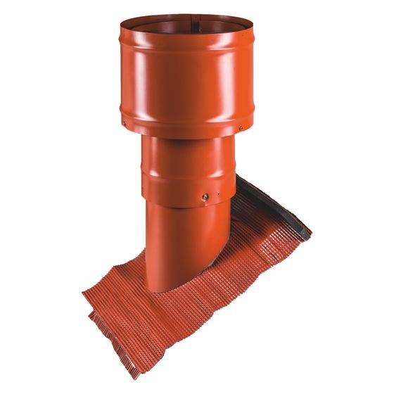 Pluggit Dachhaube, DN 180/DN 150, Stahlblech, Alu-Zinkbeschichtung, Rot, DHBR-180