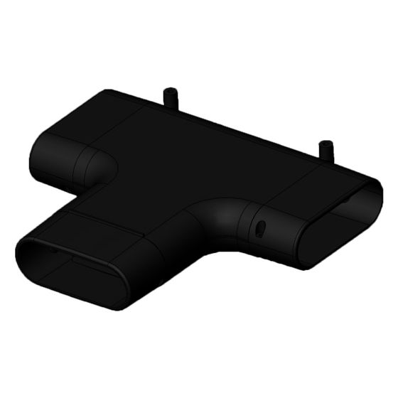 Pluggit T-Stück, 3x PK150, ABS, Schwarz, 203,5x233,5x50mm, TS150-150-150