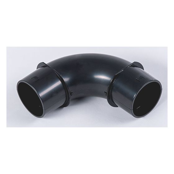 Pluggit Bogen 90 Grad PluggFlex PKR75, 76mm Radius, ABS, Schwarz, BO090-75