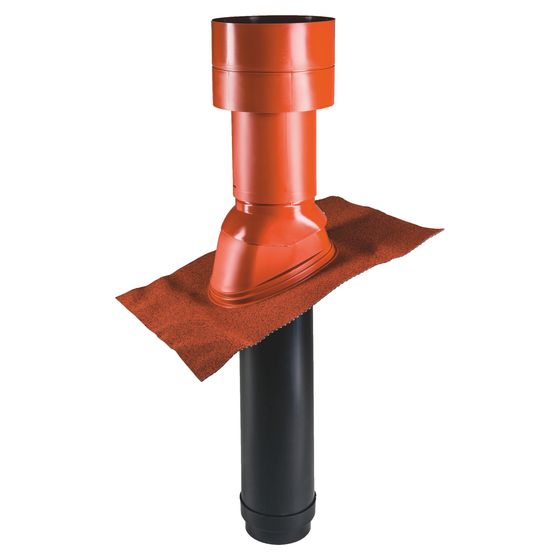 Pluggit Dachhaube gedämmt, DN 160, Kunststoff, Rot, DH160-KR