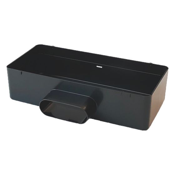 Pluggit Bodeneinbau-Luftauslassset PK150, 304x140x75mm, ABS, Schwarz, PL180D
