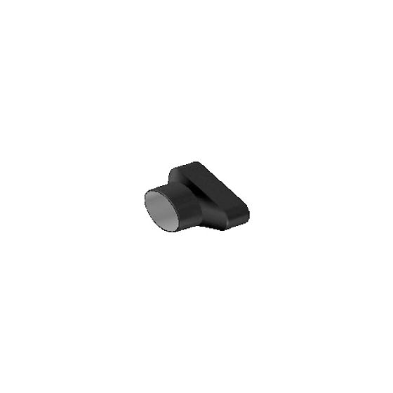 Pluggit Kanalanschluss, Nippel/Nippel, PK200 auf DN 80, ABS, Schwarz, KA080-200