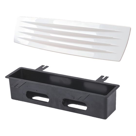 Pluggit Design-Blende iQoanda Set-Abluft, 450x125mm, Kunststoff, Weiß, EVBP11S