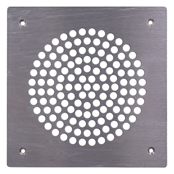 Pluggit Zuluftblende Design Circle, 190x190x2,5mm, Edelstahl, PL131