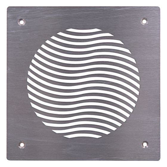 Pluggit Zuluftblende Design Wave, 190x190x2,5mm, Edelstahl gebürstet, PL132