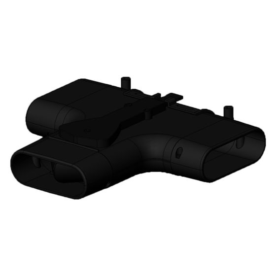Pluggit Verteilermodul, 221,8x233,5x50mm, ABS, Schwarz, RVT150