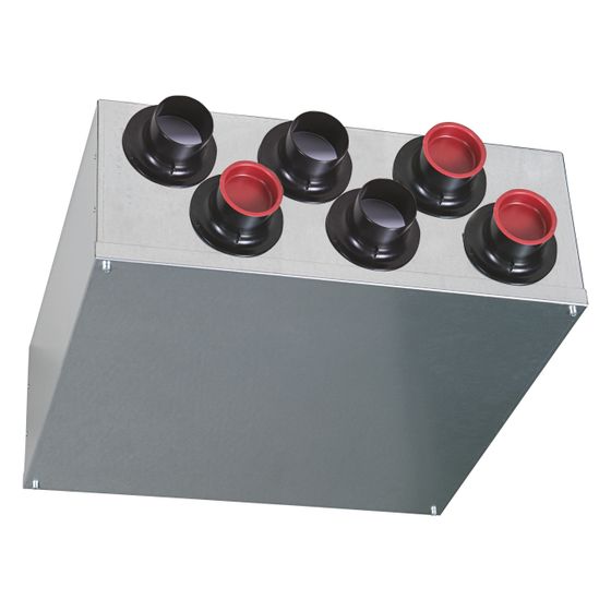 Pluggit Verteilerkasten, DN 125, 6 Anschlüsse, Stahlblech, VKR125