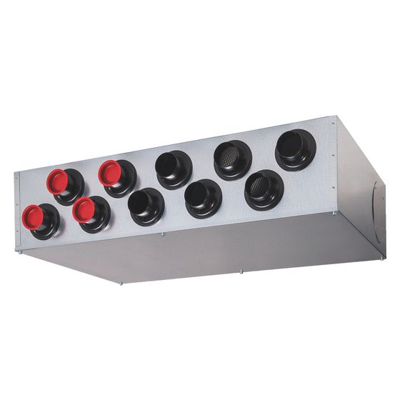 Pluggit Verteilerkasten, DN 150, 10 Anschlüsse, Stahlblech, VKR150