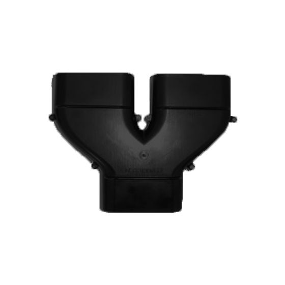 Pluggit Y-Stück PK150, 170x104x48mm, ABS, Schwarz, YS150-150-150