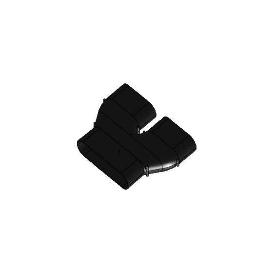 Pluggit Y-Stück, PK200 auf 2 x PK150, ABS, Schwarz, YS200-150-150