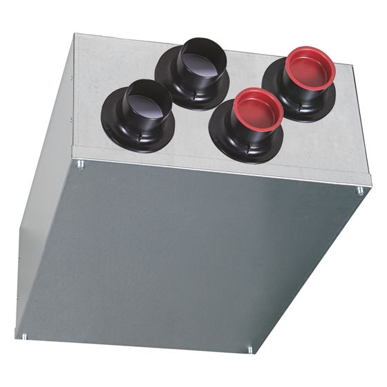 Pluggit Verteilerkasten, DN 125, 4 Anschlüsse, Stahlblech verzinkt, 600x440x200mm, VKR125-4